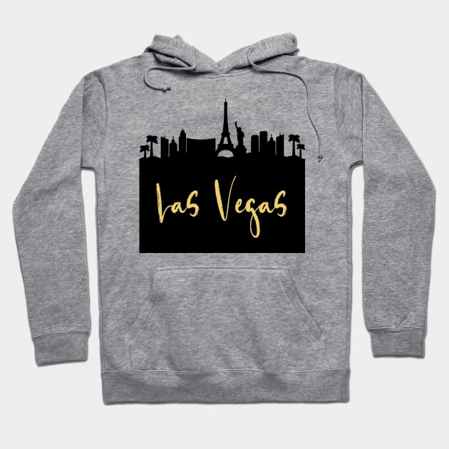 LAS VEGAS NEVADA DESIGNER SILHOUETTE SKYLINE ART Hoodie by deificusArt